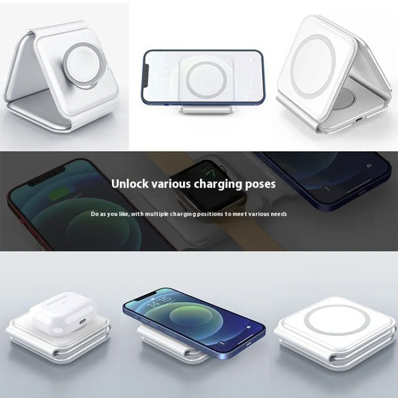 Veridium TriSync Motion™ 3-in-1 Magnetic Station with Automatic Sync and 15W Power