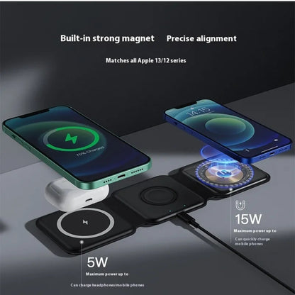Veridium TriSync Motion™  3-in-1 Magnetic Station with Automatic Sync and 15W Power